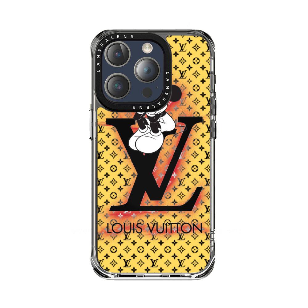 LV Mickey Coque en silicone Apple iPhone 15 Pro personnalisée - CoqueZone